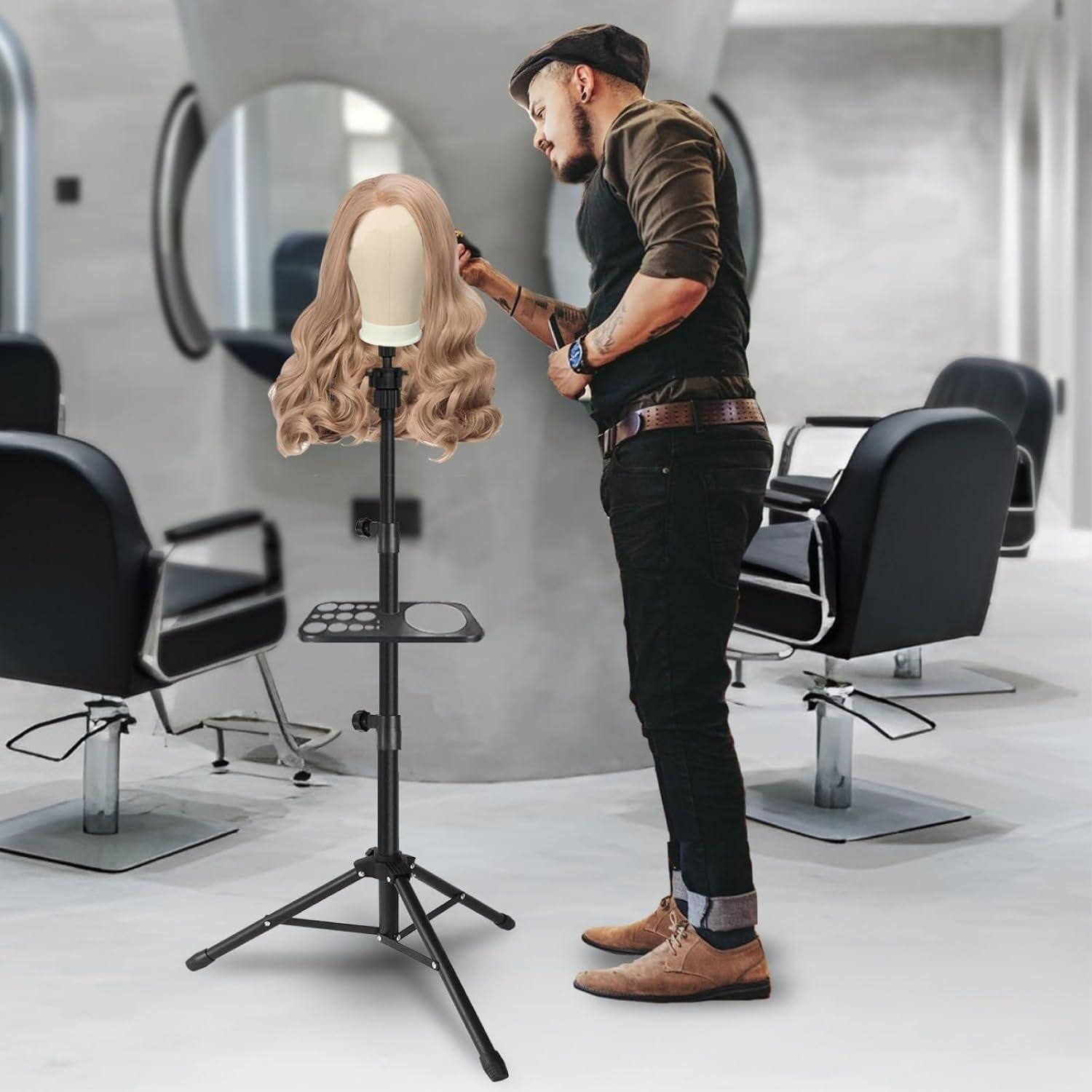 image22 Inch Wig Head for Wig Canvas Mannequin Head with Mount Hole Manikin Head for Wig Making Styling and Display Head Contour More Realistic24 Inch