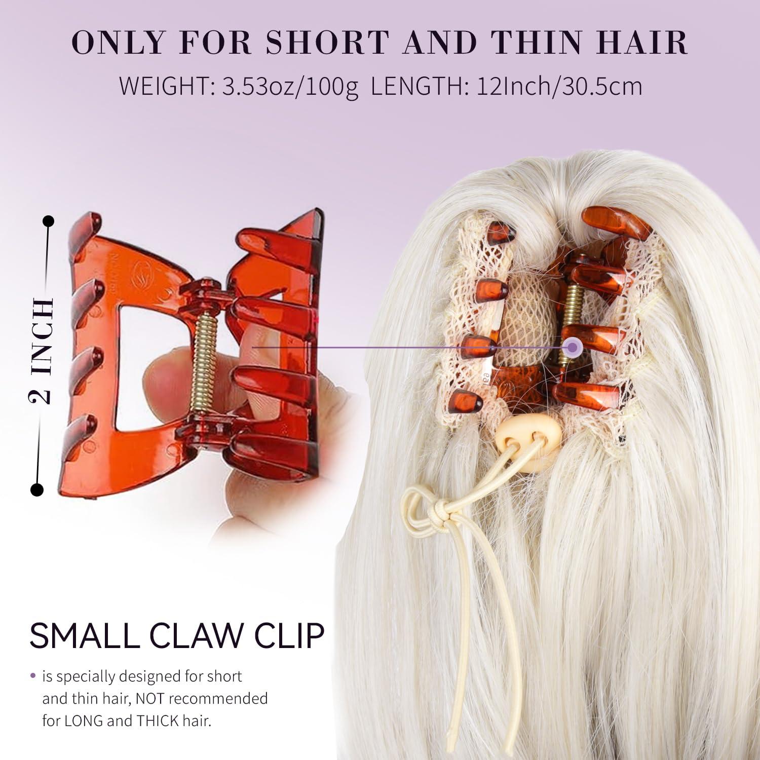 imageClaw Clip Ponytail Extension 12 Inch Soft Curly Pony Tails Hair Extensions Synthetic Hair Extensions Ponytail Clip in Ponytail Color Medium Blonde With Bleach Blonde EndsPlatinum Blonde