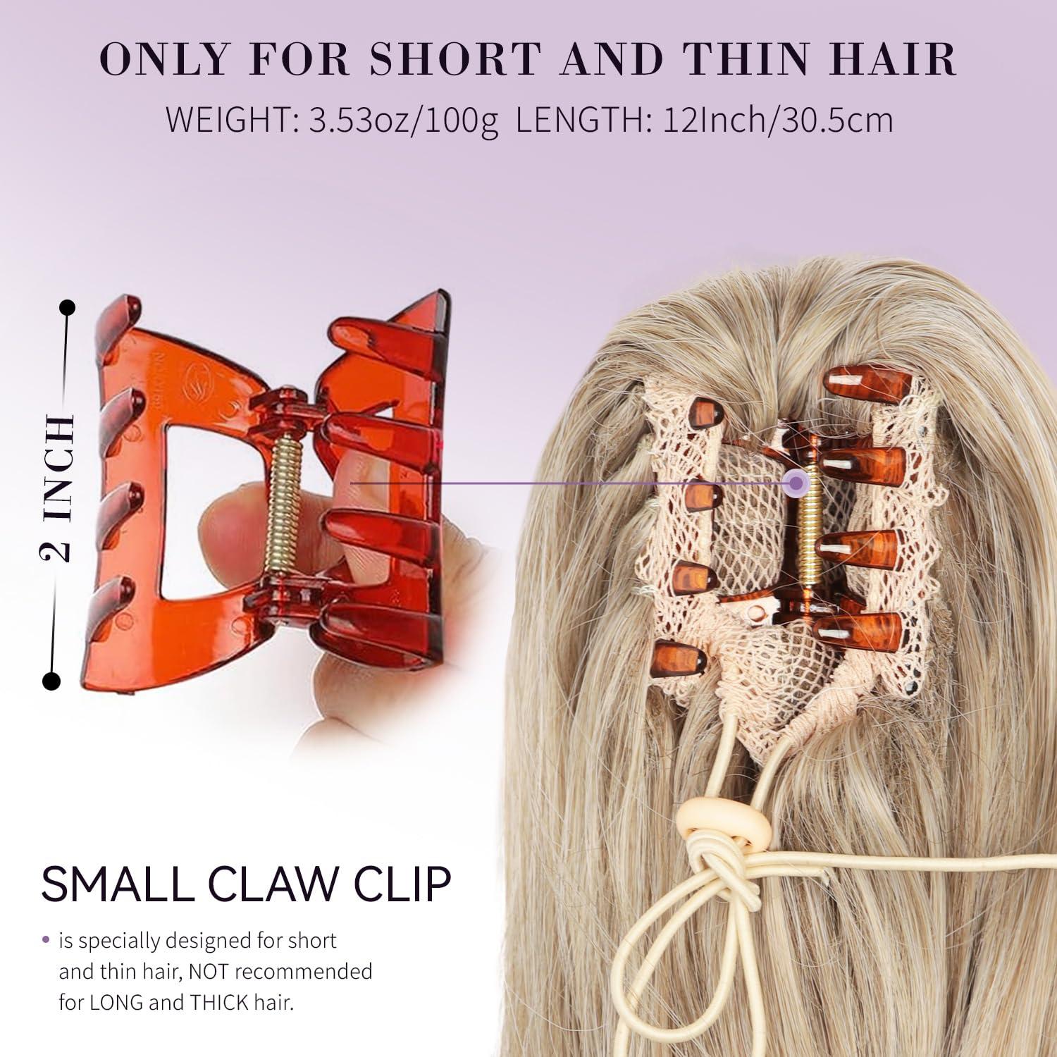 imageClaw Clip Ponytail Extension 12 Inch Soft Curly Pony Tails Hair Extensions Synthetic Hair Extensions Ponytail Clip in Ponytail Color Medium Blonde With Bleach Blonde EndsMedium Blonde With Bleach Blonde Ends