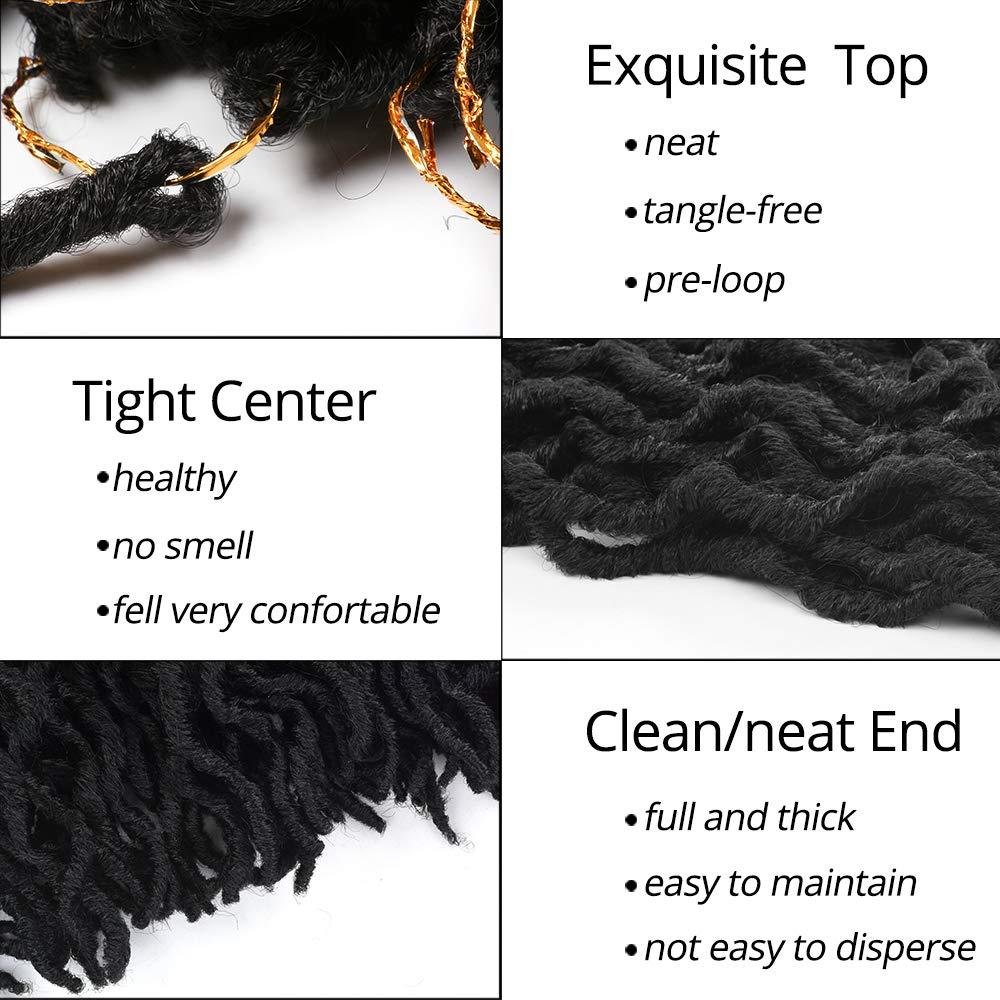 imageFaux Locs Crochet Hair 12 inch 6packsLot Bo Faux Locs Crochet Hair Curly Dreadlocks Synthetic Faux Locs Braiding Hair Extensions 20 RootsPack T1B301B