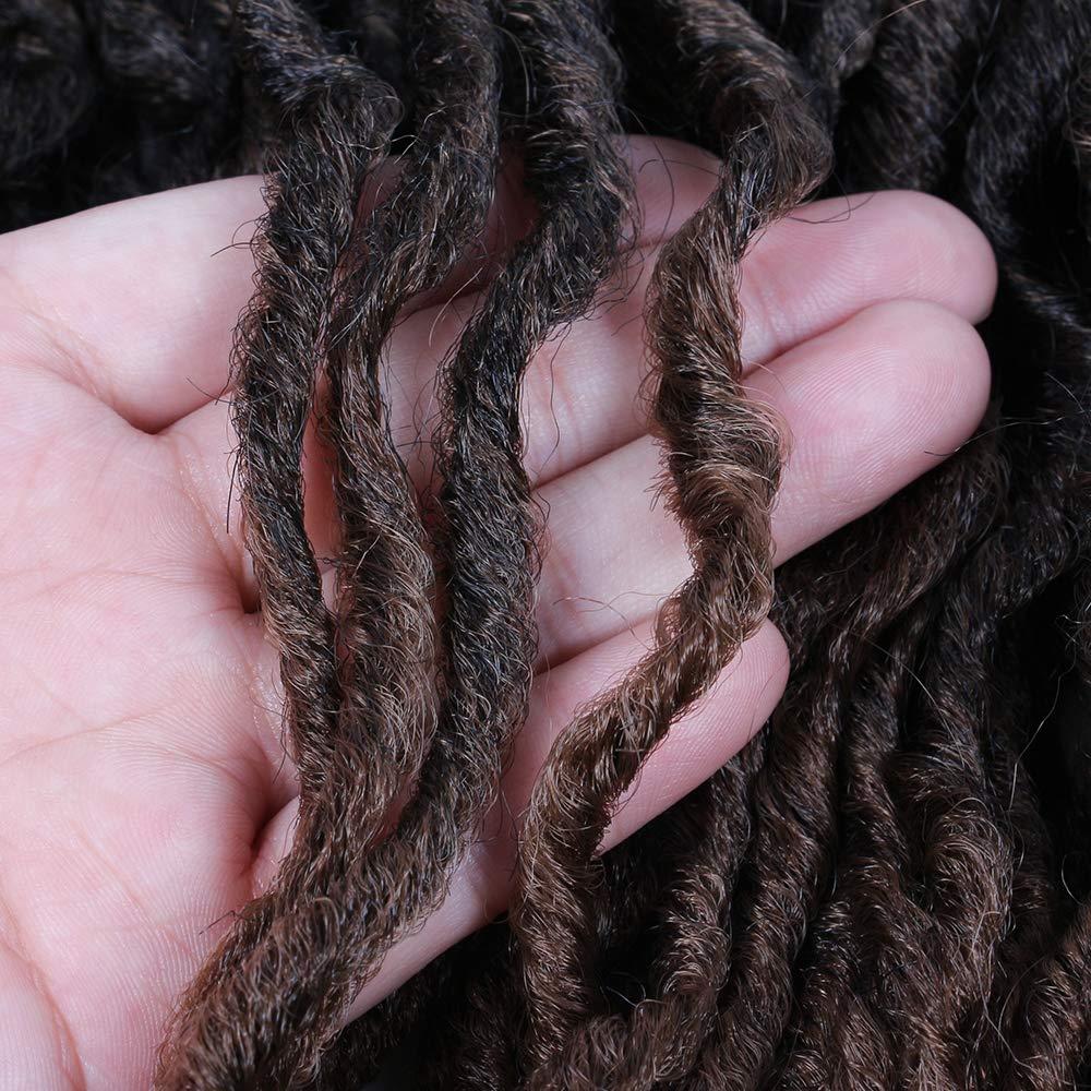 imageFaux Locs Crochet Hair 12 inch 6packsLot Bo Faux Locs Crochet Hair Curly Dreadlocks Synthetic Faux Locs Braiding Hair Extensions 20 RootsPack T1B30T1B30