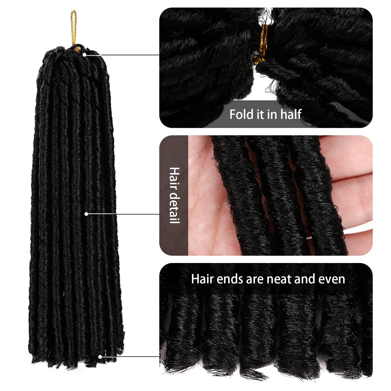 imageUrban Soft Dread Crochet Hair 4 Packs Straight Faux Locs Crochet Soft Locs Braids 2 STYLE in ONE 41B