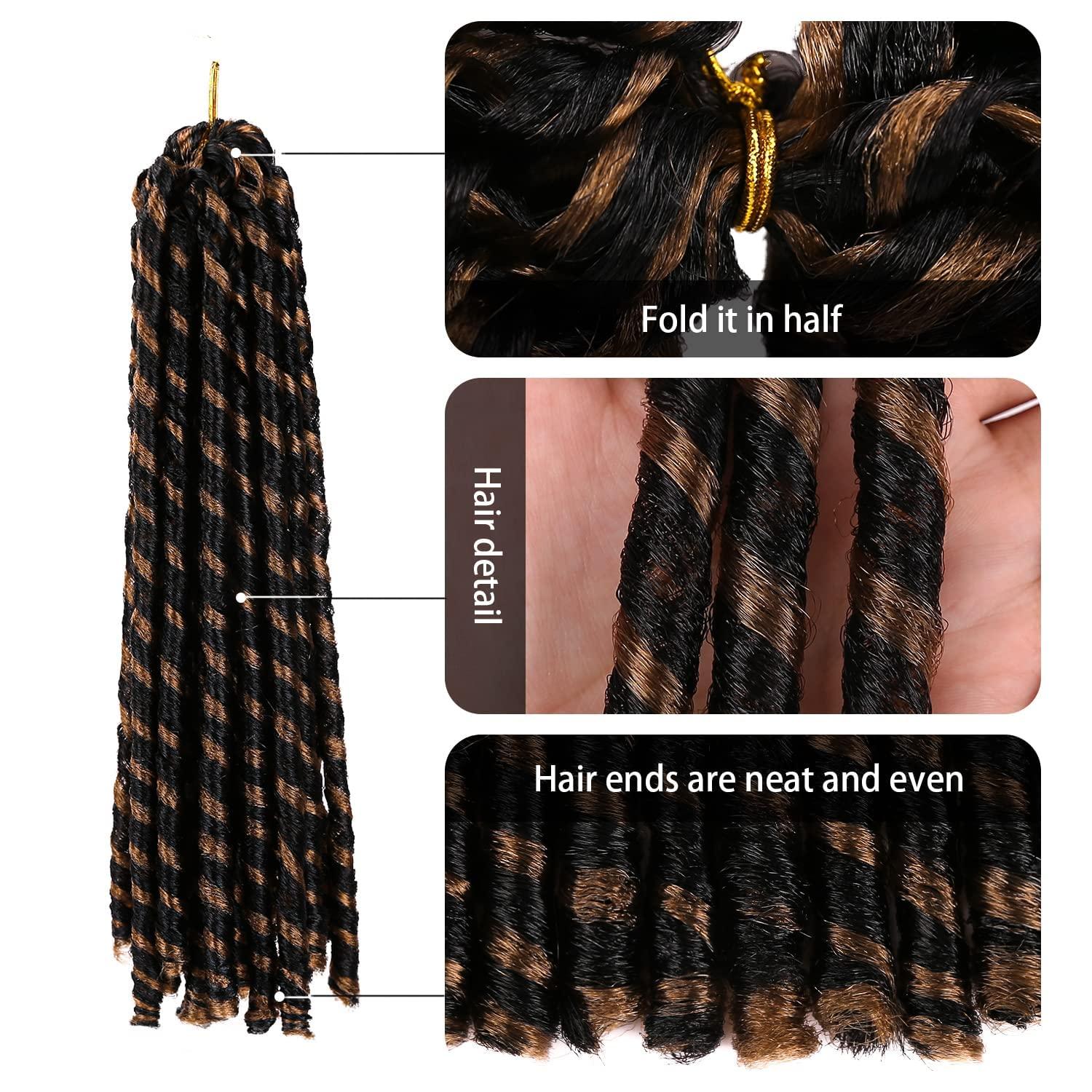 imageUrban Soft Dread Crochet Hair 4 Packs Straight Faux Locs Crochet Soft Locs Braids 2 STYLE in ONE 41B27