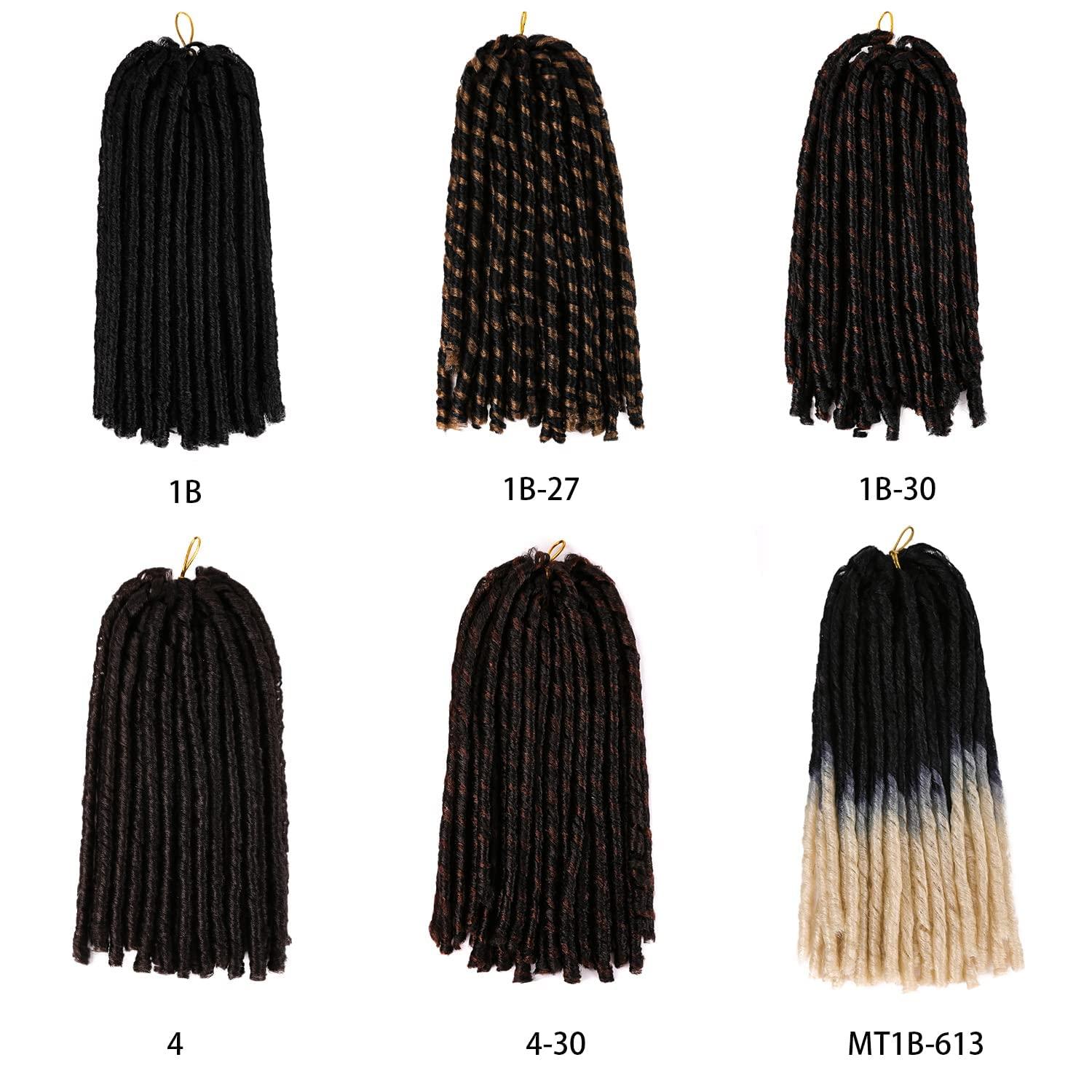 imageUrban Soft Dread Crochet Hair 4 Packs Straight Faux Locs Crochet Soft Locs Braids 2 STYLE in ONE 41B27