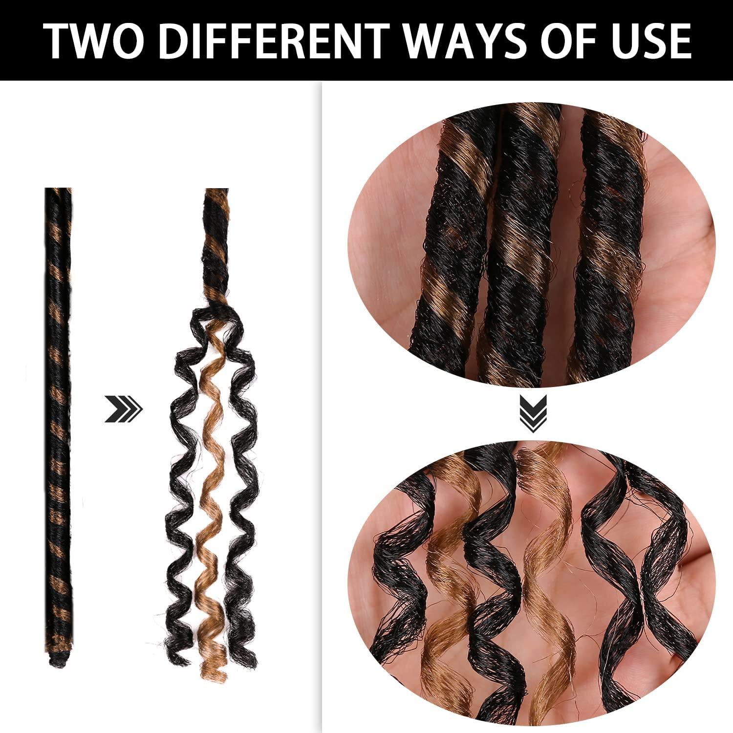 imageUrban Soft Dread Crochet Hair 4 Packs Straight Faux Locs Crochet Soft Locs Braids 2 STYLE in ONE 41B27