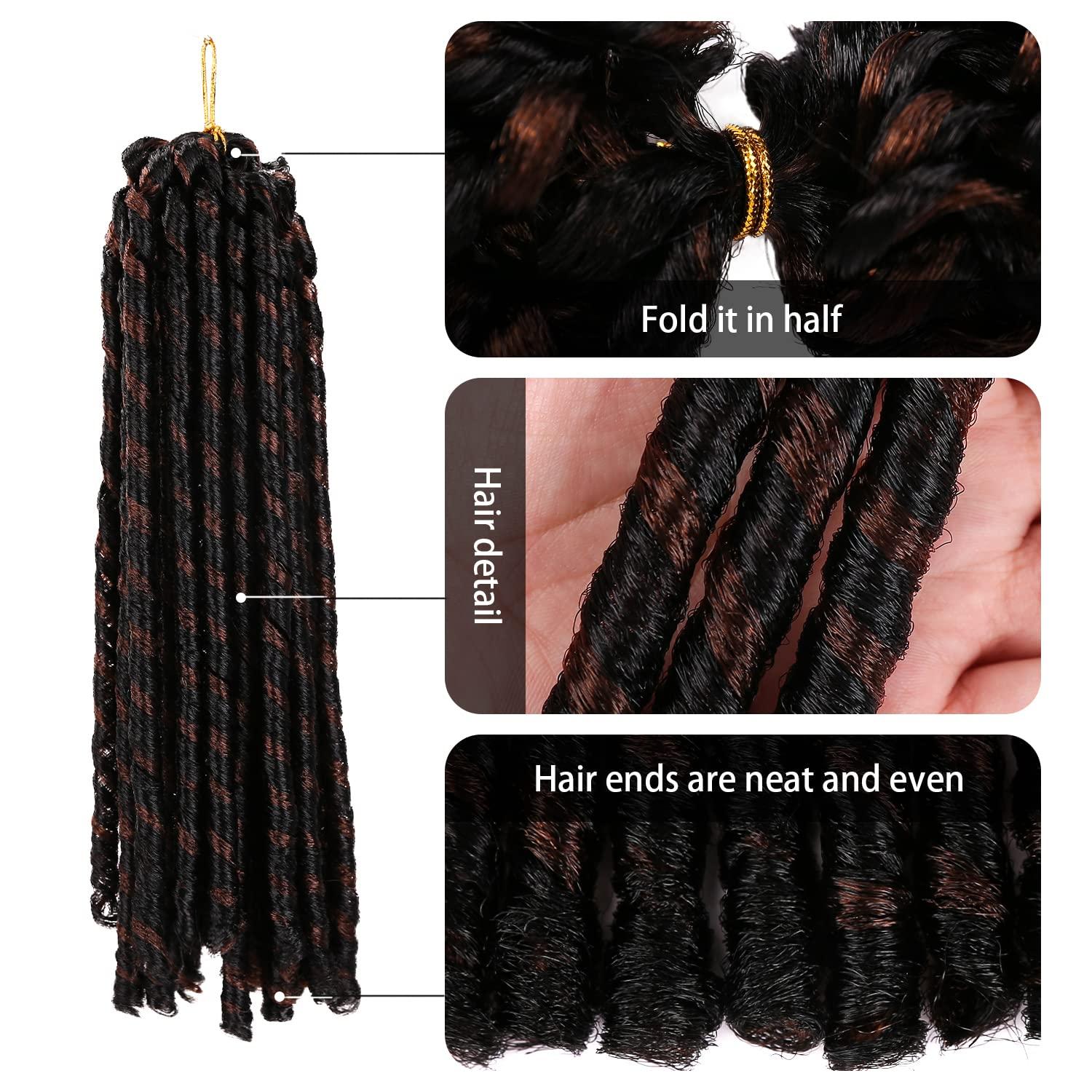 imageUrban Soft Dread Crochet Hair 4 Packs Straight Faux Locs Crochet Soft Locs Braids 2 STYLE in ONE 41B30