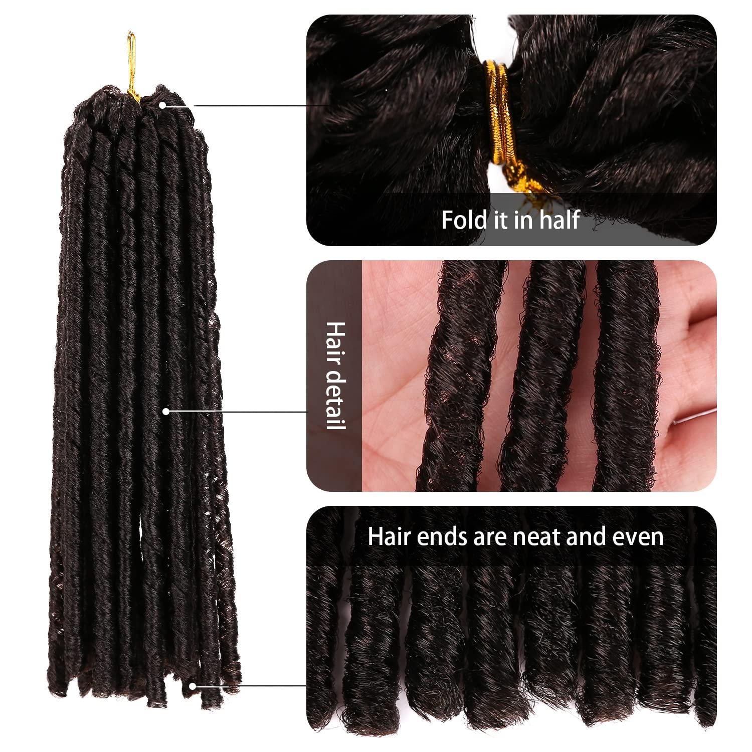 imageUrban Soft Dread Crochet Hair 4 Packs Straight Faux Locs Crochet Soft Locs Braids 2 STYLE in ONE 44