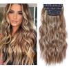 Red Brown with Beige Blonde Highlights